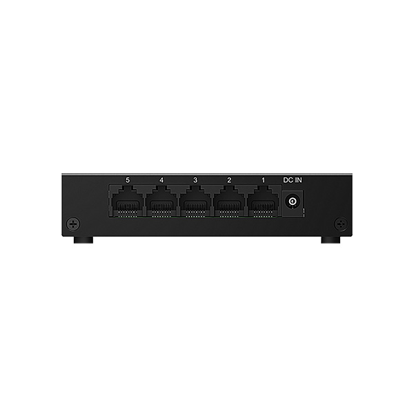 Giga 5ポート スイッチングハブ 電源外付け 金属筐体 マグネット付属 ブラック