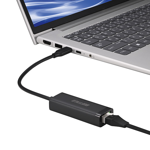 Giga USB3.2 Gen1対応 有線LANアダプター Type-C対応モデル ブラック