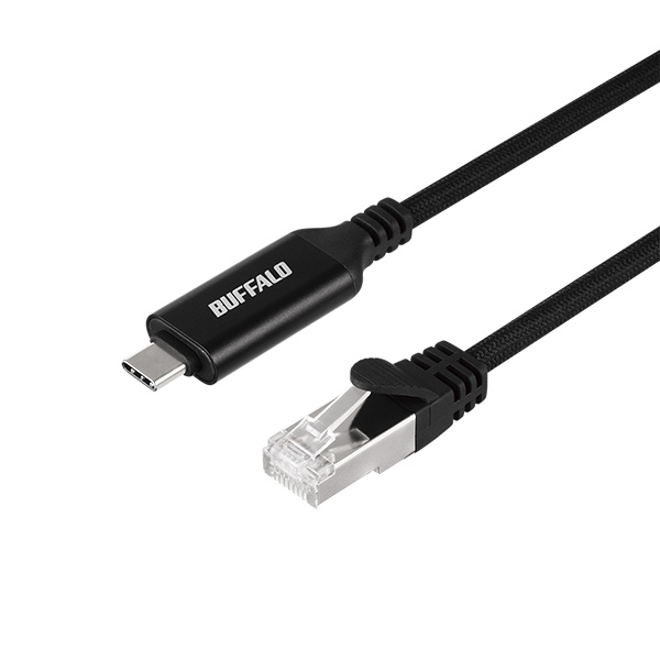 USB-C to GigaLANアダプターケーブル（マグネット結束モデル） 1.0m ブラック
