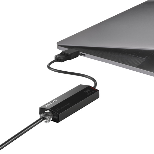 2.5GbE対応 USB LANアダプター Type-A to C変換コネクタ付属