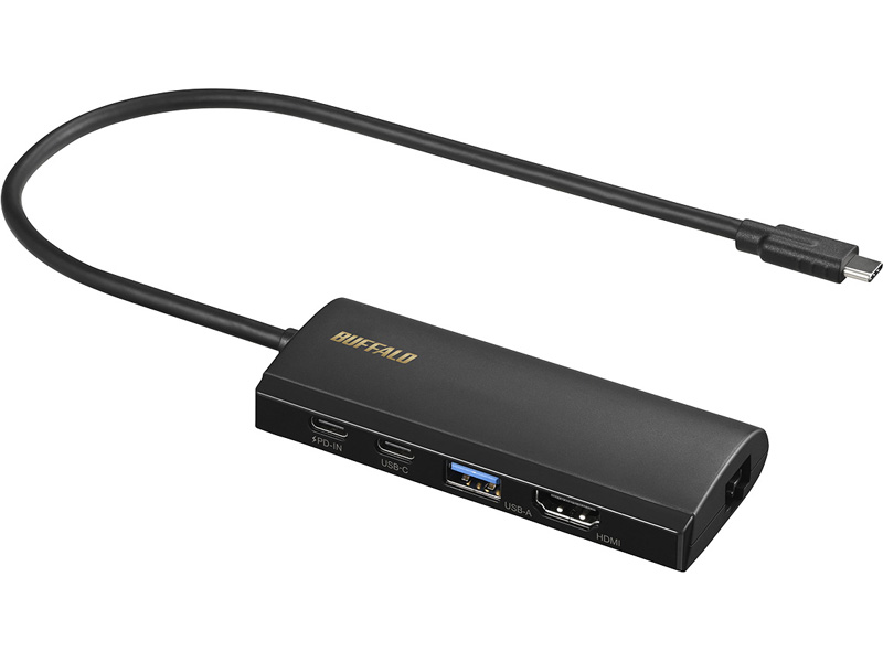 USB Type-C接続 ドッキングステーション PD対応 HDMI出力 ブラック