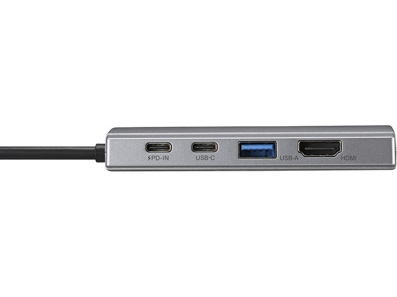 USB Type-C接続 ドッキングステーション PD対応 HDMI出力 シルバー