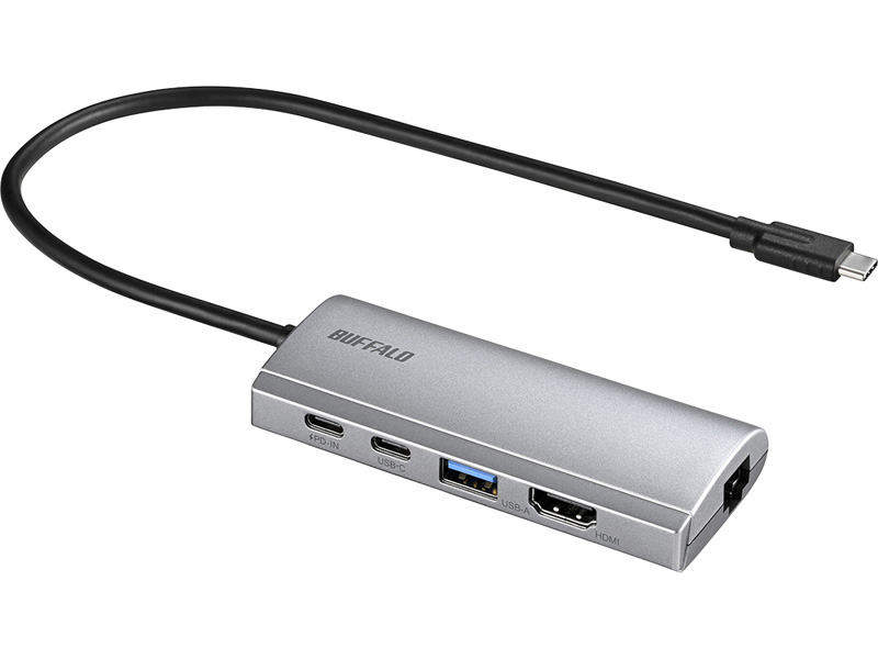 USB Type-C接続 ドッキングステーション PD対応 HDMI出力 シルバー