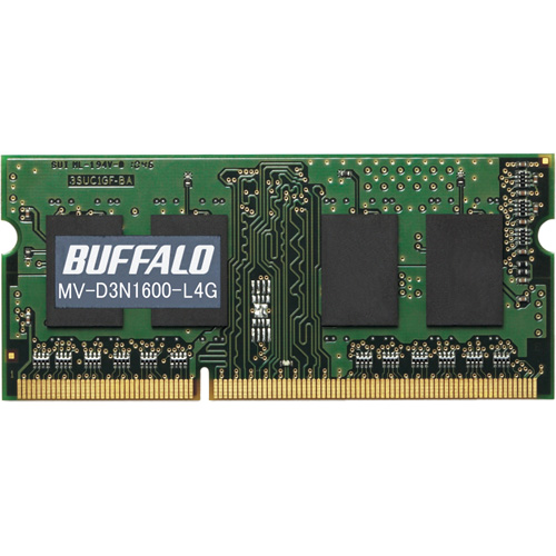D3N1600-L4G相当 法人向け(白箱)6年保証 PC3L-12800 DDR3 SDRAM S.O.DIMM 4GB 低電圧