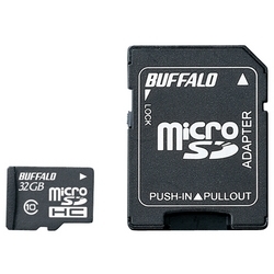 Class10 microSDHCカード SD変換アダプター付 32GB