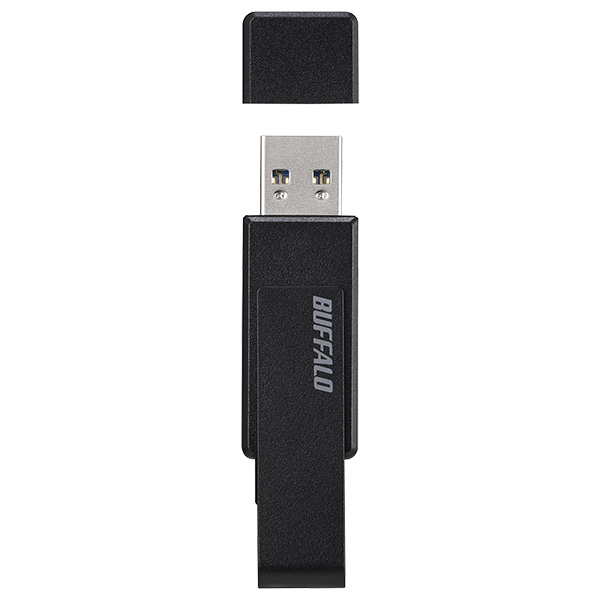 USB3.2(Gen1)対応 Type-A/C両対応 回転式USBメモリー 64GB ブラック