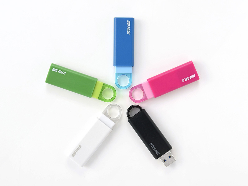 USB3.1(Gen1)対応 ノックスライドUSBメモリー 128GB ブラック