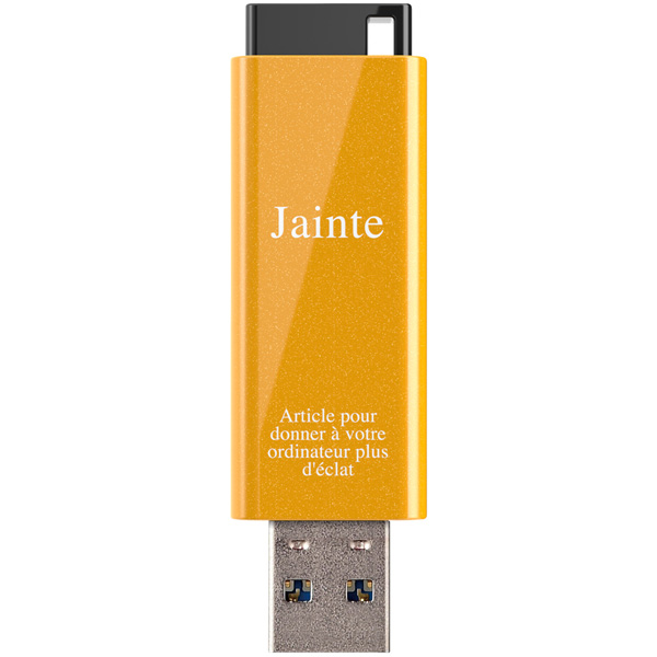 USB3.1（Gen1）ノックスライドUSBメモリー 64GB イエロー