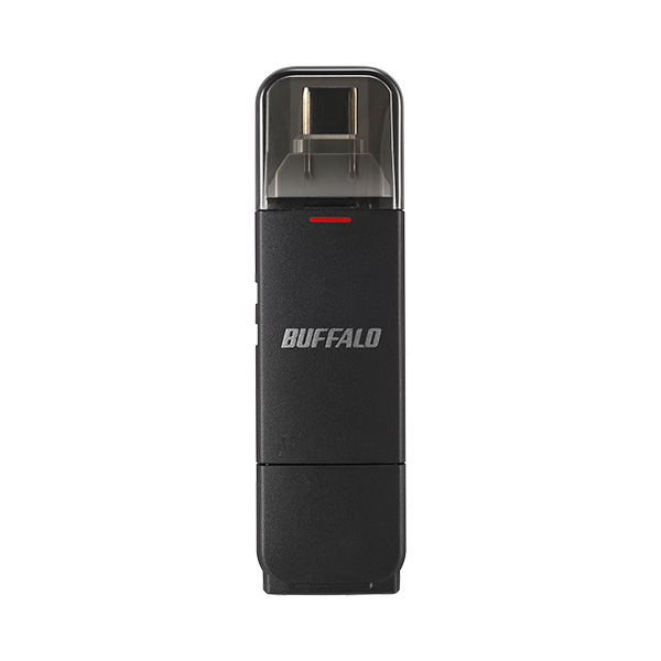 USB3.2(Gen2) Type-C/Aコネクター両対応 中低速帯 スティック型SSD 2.0TB ブラック