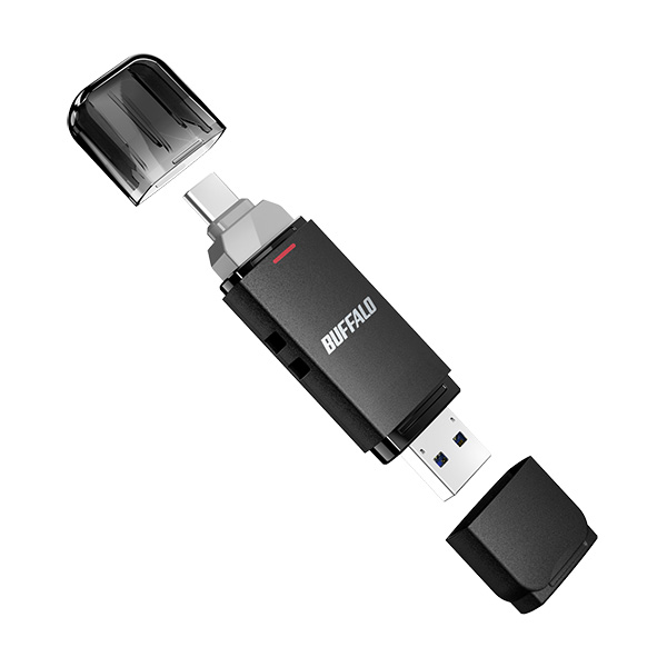 USB3.2(Gen2) Type-C/Aコネクター両対応 中低速帯 スティック型SSD 250GB ブラック