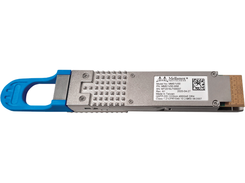 Mellanox transceiver、400GbE、QSFP-DD、MPO、1310nm、DR4
