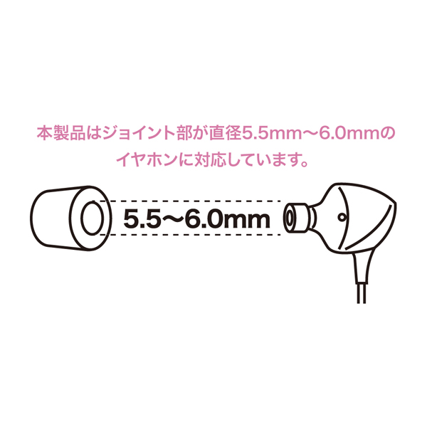 丸型低反発イヤピース Sサイズ 2ペアセット