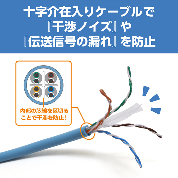 CAT6A LANケーブル スタンダード ホワイト 2m