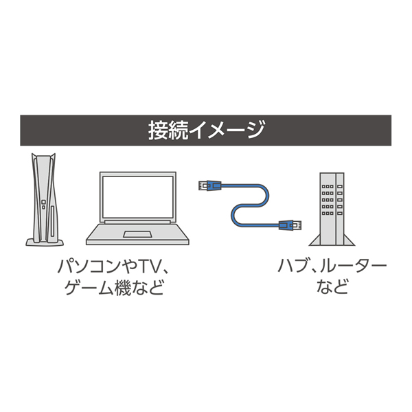 CAT6A LANケーブル スタンダード ブラック 5m