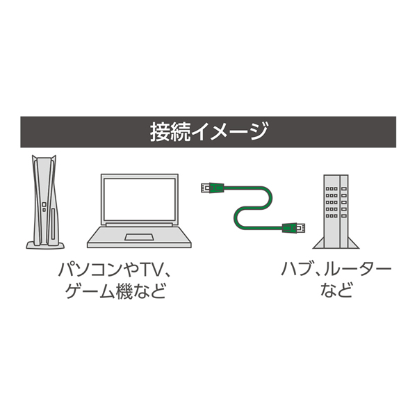 CAT6A LANケーブル 極細 ホワイト 5m