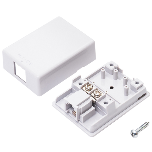 回線ローゼット 6極2芯 増設用 グレー