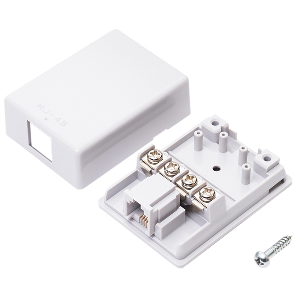 回線ローゼット 6極4芯 増設用 グレー