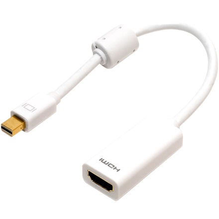 Mini DisplayPort - HDMIアダプタ 2Kタイプ ホワイト