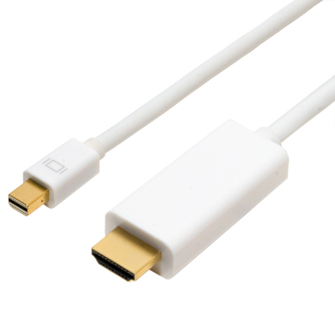 Mini DisplayPort - HDMIケーブル 2Kタイプ 2m ホワイト