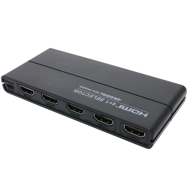 4K60Hz対応HDMI切替器 4入力1出力