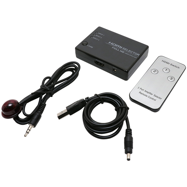 HDMI切替器 フルHD対応 リモコン付属 3入力1出力