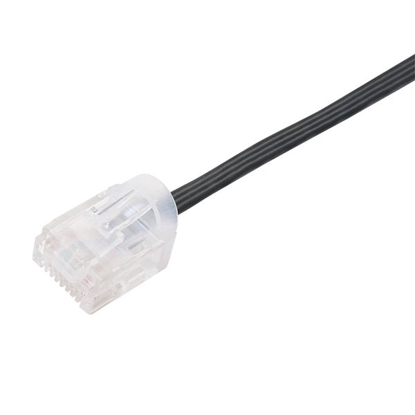 カテゴリー6Aコードリール巻取りLANケーブル 1m ブラック