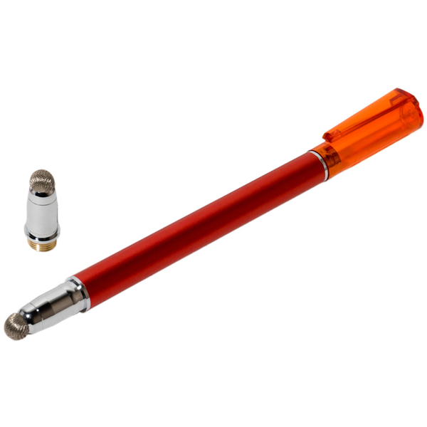 交換式タッチペン ファイバーヘッドタイプ レッド