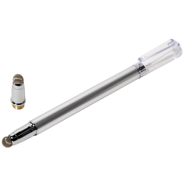 交換式タッチペン ファイバーヘッドタイプ シルバー