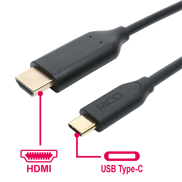 USB Type-C to HDMIケーブル 1m ブラック