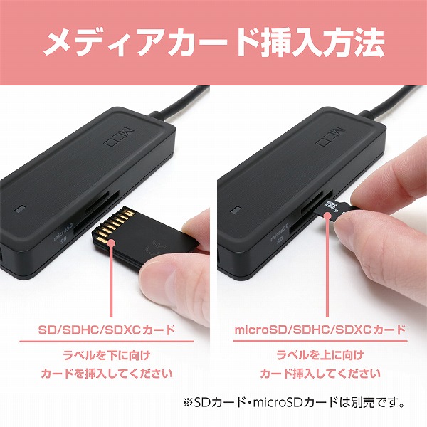 USB3.2 Gen2対応USBハブ カードリーダ USB A ブラック