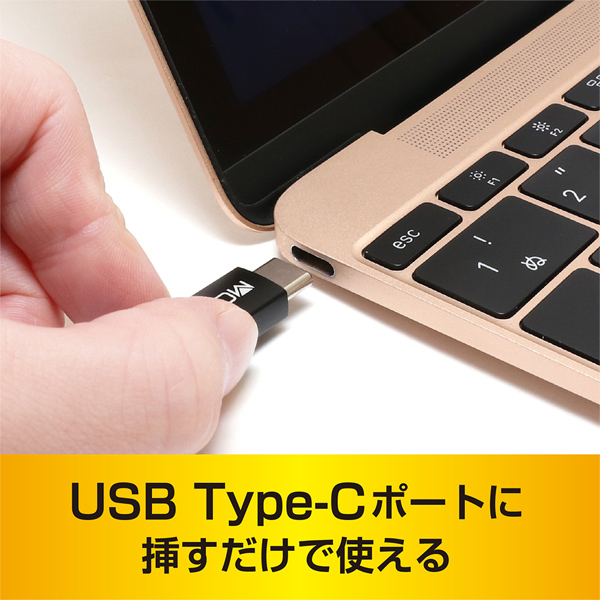 SDカードリーダ ライタ USB3.2 Gen1 Type-C ブラック
