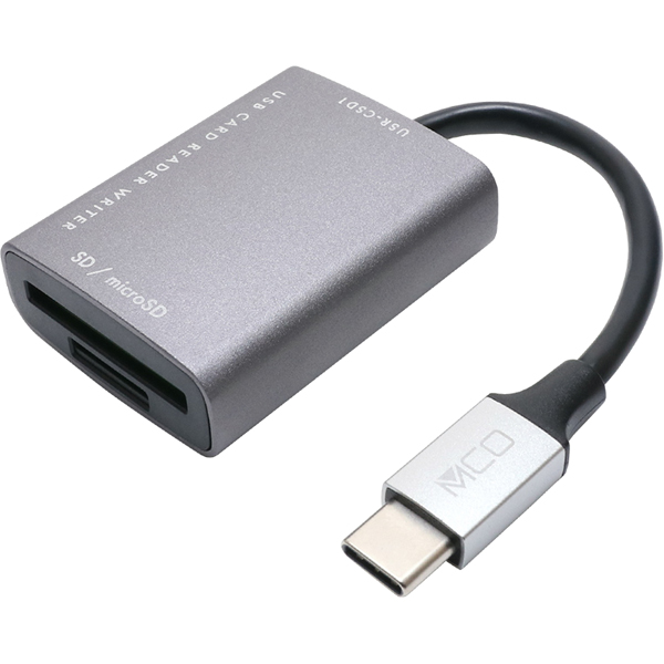 SDカードリーダ ライタ USB3.2 Gen1 Type-C シルバー
