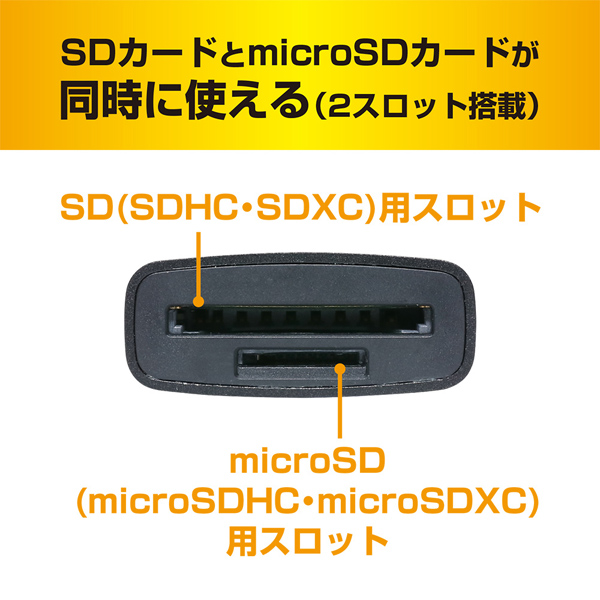 SDカードリーダ ライタ USB3.2 Gen1 Type-C シルバー
