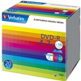 DVD-R 4.7GB PCデータ用 1-16倍速 20枚スリムケース入り ワイド印刷可能