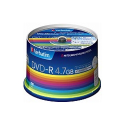 DVD-R(Data) 1回記録用 4.7GB 1-16倍速 50枚スピンドルケース 50P(ホワイト)