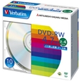 DVD-RW 4.7GB PCデータ用 4倍速対応 10枚スリムケース入り シルバーディスク