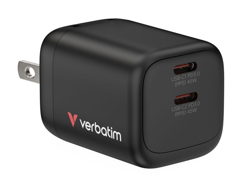 GaN搭載PD急速充電器 45W 2ポート USB-C×2