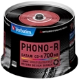 CD-R 700MB PCデータ用 48倍速対応 50枚スピンドルケース入り PHONO-R フォノアール