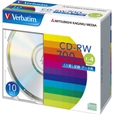 CD-RW 700MB PCデータ用 4倍速対応 10枚スリムケース入り シルバーディスク
