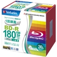 BD-R(Video) 1回録画用 130分 1-4倍速 1枚5mmケース（透明）20P インクジェットプリンタ対応（ホワイト） ワイド印刷エリア対応