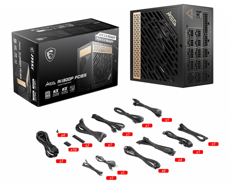 ATX3.0 GEN5対応 1300W 80PLUS PlatinumフルモジュラーATX電源