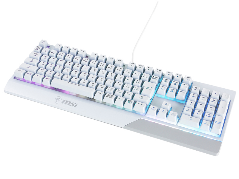 USB接続ゲーミングキーボードとマウスのコンボ/フルサイズキーボードとDPI切り替え機能搭載マウス/RGB LEDライティング搭載のホワイトモデル