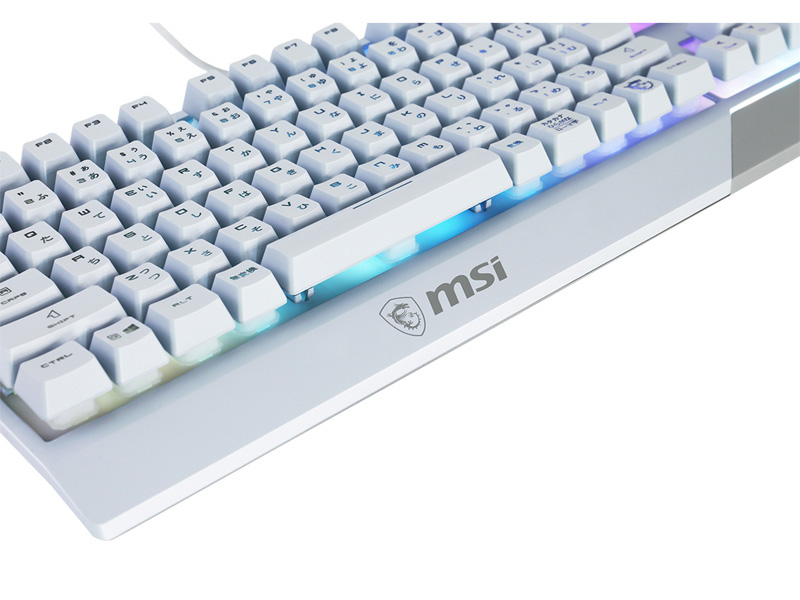 USB接続ゲーミングキーボードとマウスのコンボ/フルサイズキーボードとDPI切り替え機能搭載マウス/RGB LEDライティング搭載のホワイトモデル