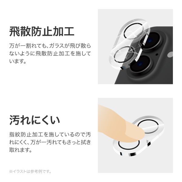 iPhone 16/iPhone 16 Plus レンズ保護ガラスフィルム 「GLASS PREMIUM FILM」 全面保護 超高透過 約98％