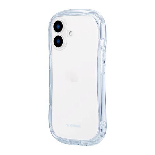 iPhone 16 耐傷・耐衝撃ハイブリッドケース 「ViAMO crystal」 ブルー