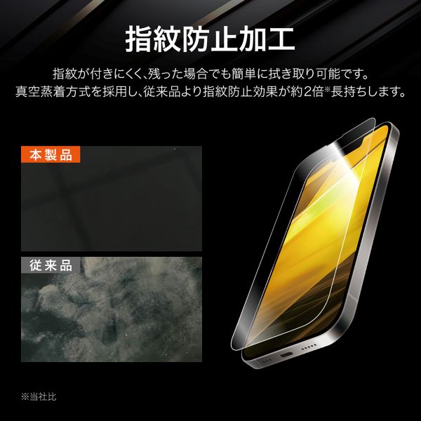 iPhone 16e/iPhone 14/iPhone 13 ガラスフィルム「GLASS PREMIUM FILM」全面保護 超透明