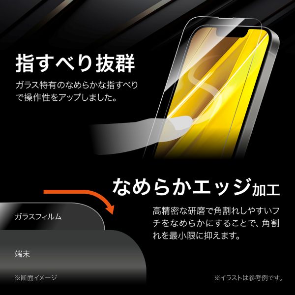 iPhone 16e/iPhone 14/iPhone 13 ガラスフィルム「GLASS PREMIUM FILM」全面保護 超透明