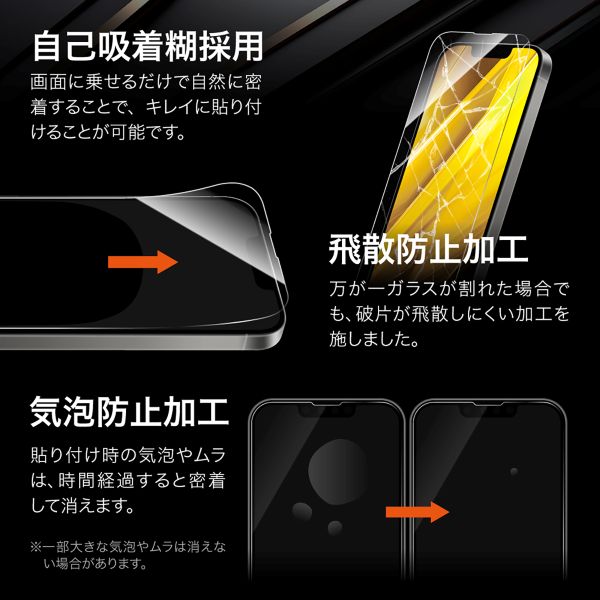 iPhone 16e/iPhone 14/iPhone 13 ガラスフィルム「GLASS PREMIUM FILM」 超透明