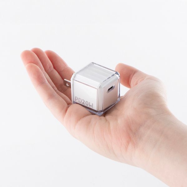 PD対応 ACアダプタ 20W(USB Type-C×1) ホワイト 【簡易包装】