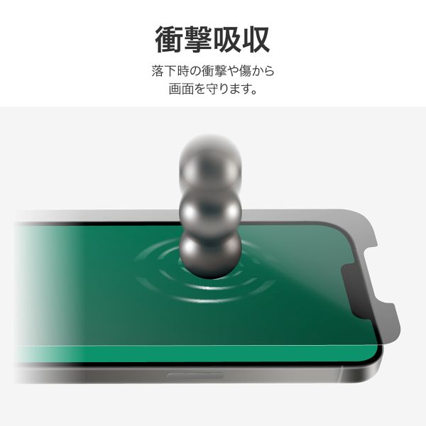 iPhone 16e/14/13 保護フィルム 覗き見防止 左右180° 【バルク品】